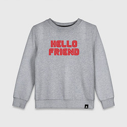 Свитшот хлопковый детский Hello Friend, цвет: меланж