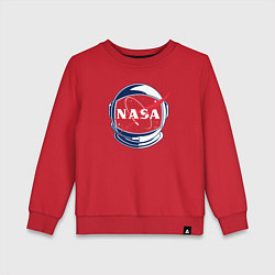 Свитшот хлопковый детский NASA, цвет: красный