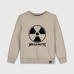 Свитшот хлопковый детский Megadeth: Radioactive, цвет: миндальный