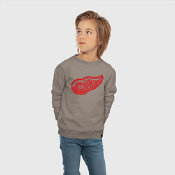 Свитшот хлопковый детский Detroit Red Wings: Pavel Datsyuk, цвет: утренний латте — фото 2