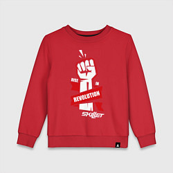 Свитшот хлопковый детский Skillet: Rise on Revolution, цвет: красный