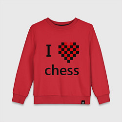 Детский свитшот I love chess