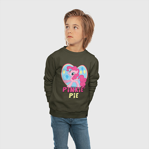 Детский свитшот Pinkie Pie: in my heart / Хаки – фото 4