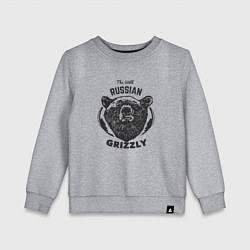 Свитшот хлопковый детский Russian Grizzly, цвет: меланж