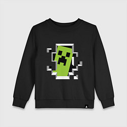 Свитшот хлопковый детский Crash Minecraft, цвет: черный