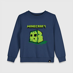 Свитшот хлопковый детский Minecraft Creeper, цвет: тёмно-синий