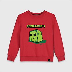 Свитшот хлопковый детский Minecraft Creeper, цвет: красный