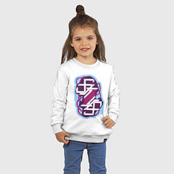 Свитшот хлопковый детский Skrillex: purple style, цвет: белый — фото 2
