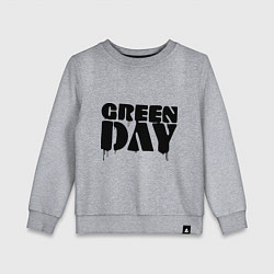 Свитшот хлопковый детский Greeen Day: spray style, цвет: меланж