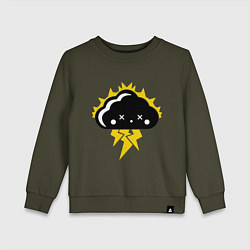 Свитшот хлопковый детский Тучка Аниме, цвет: хаки