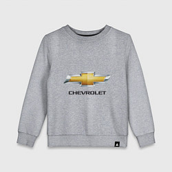 Свитшот хлопковый детский Chevrolet логотип, цвет: меланж