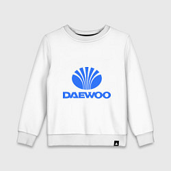Свитшот хлопковый детский Logo daewoo, цвет: белый