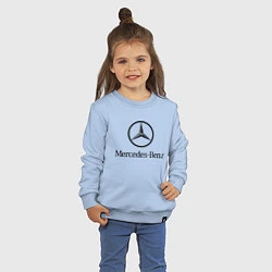 Свитшот хлопковый детский Logo Mercedes-Benz, цвет: мягкое небо — фото 2