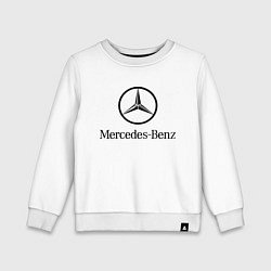 Свитшот хлопковый детский Logo Mercedes-Benz, цвет: белый