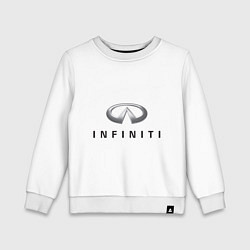 Свитшот хлопковый детский Logo Infiniti, цвет: белый