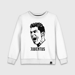 Свитшот хлопковый детский Juve Ronaldo, цвет: белый