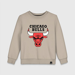Свитшот хлопковый детский Chicago Bulls, цвет: миндальный
