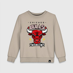 Свитшот хлопковый детский Chicago Bulls est. 1966, цвет: миндальный