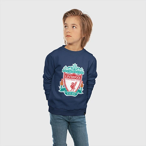 Детский свитшот Liverpool FC / Тёмно-синий – фото 4
