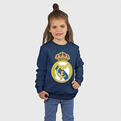 Свитшот хлопковый детский Real Madrid FC, цвет: тёмно-синий — фото 2