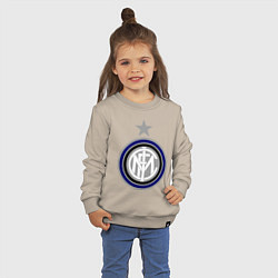 Свитшот хлопковый детский Inter FC, цвет: миндальный — фото 2