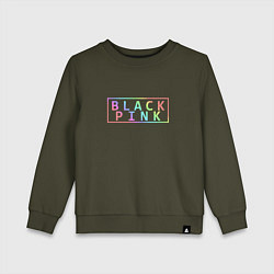 Детский свитшот Black Pink Rainbow