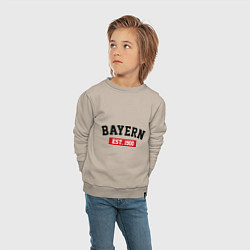 Свитшот хлопковый детский FC Bayern Est. 1900, цвет: миндальный — фото 2