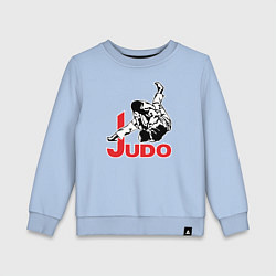 Свитшот хлопковый детский Judo Master, цвет: мягкое небо