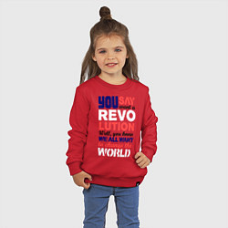 Свитшот хлопковый детский The Beatles Revolution, цвет: красный — фото 2