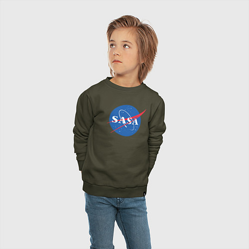 Детский свитшот NASA: Sasa / Хаки – фото 4