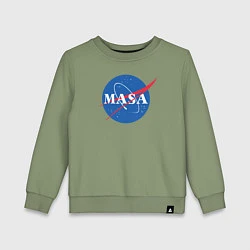 Свитшот хлопковый детский NASA: Masa, цвет: авокадо