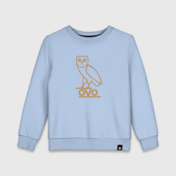 Свитшот хлопковый детский OVO Owl, цвет: мягкое небо