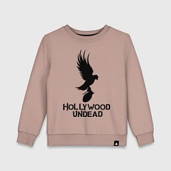 Свитшот хлопковый детский Hollywood Undead, цвет: пыльно-розовый