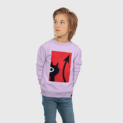 Свитшот хлопковый детский Дьявольская Люси, цвет: лаванда — фото 2