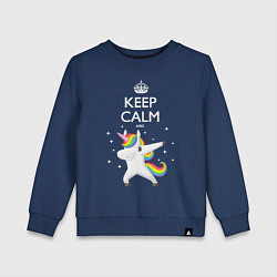 Детский свитшот Keep Calm & Dab Unicorn