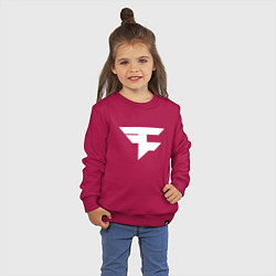 Свитшот хлопковый детский FAZE Symbol, цвет: маджента — фото 2