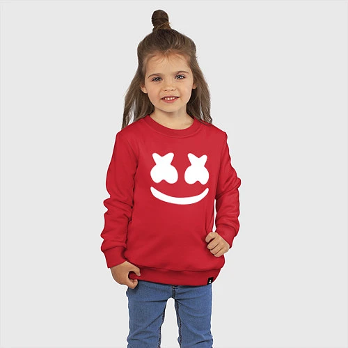 Детский свитшот Marshmello / Красный – фото 3