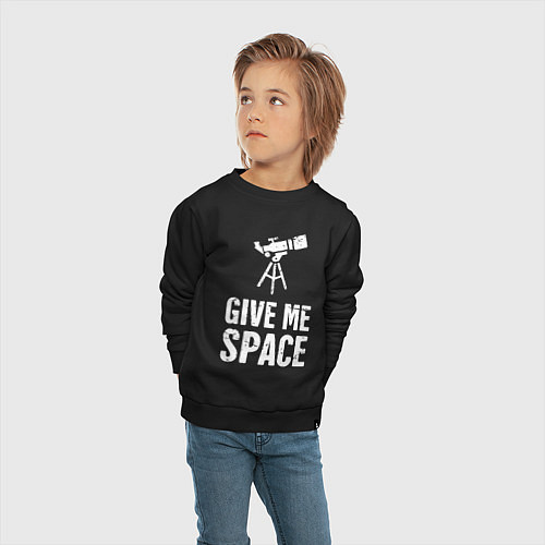 Детский свитшот Give me Space / Черный – фото 4