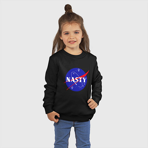 Детский свитшот Nasty NASA / Черный – фото 3