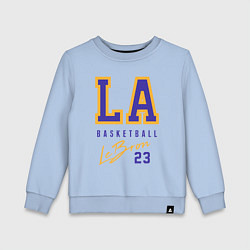 Свитшот хлопковый детский Lebron 23: Los Angeles, цвет: мягкое небо