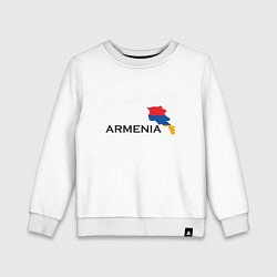 Свитшот хлопковый детский Armenia, цвет: белый