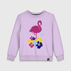 Детский свитшот Фиолетовый фламинго