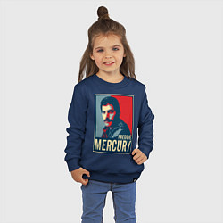 Свитшот хлопковый детский Freddie Mercury, цвет: тёмно-синий — фото 2