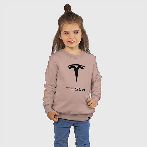 Детский свитшот TESLA Mobile / Пыльно-розовый – фото 3