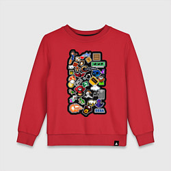 Детский свитшот Стикеры 8бит