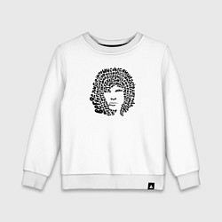 Свитшот хлопковый детский Jim Morrison, цвет: белый