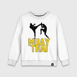 Свитшот хлопковый детский Muay Thai, цвет: белый