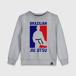 Свитшот хлопковый детский Brazilian Jiu jitsu, цвет: меланж