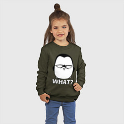 Свитшот хлопковый детский What?, цвет: хаки — фото 2
