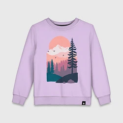 Свитшот хлопковый детский Mountain Adventure, цвет: лаванда
